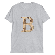 Įkelti vaizdą į galerijos rodinį, Medvilniniai marškinėliai su B didžiąja raide / m2 - dovanos.online