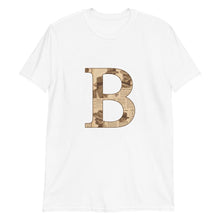Įkelti vaizdą į galerijos rodinį, Medvilniniai marškinėliai su B didžiąja raide / m2 - dovanos.online
